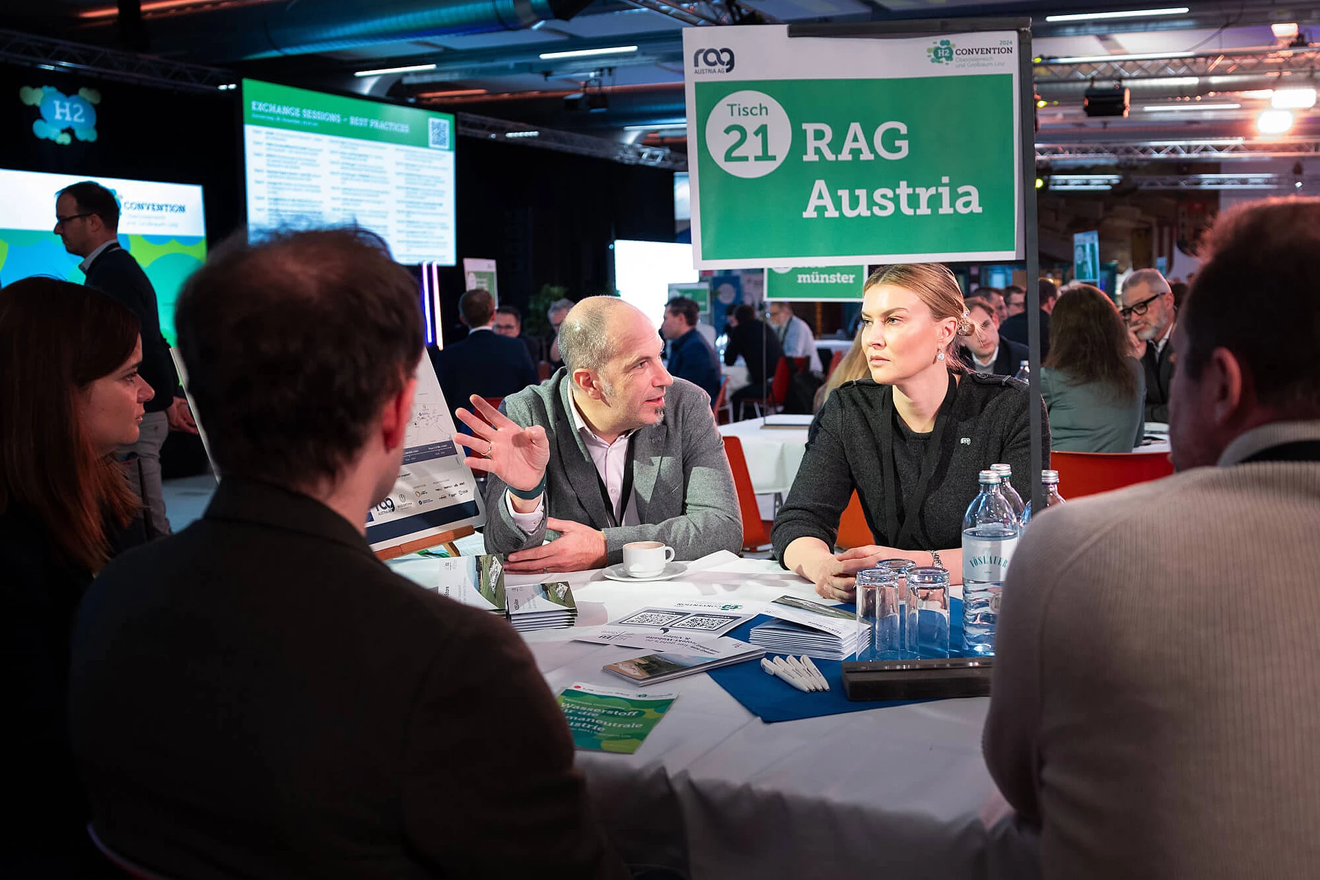 RAG employees at the RAG Austria booth at the H2 Convention