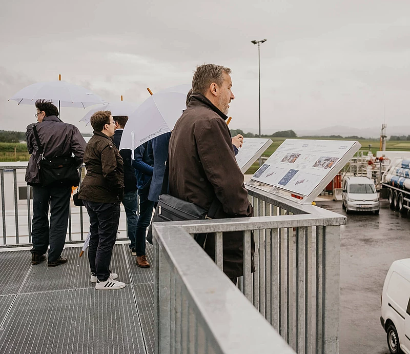 Visitors at the storage facility Rubensdorf