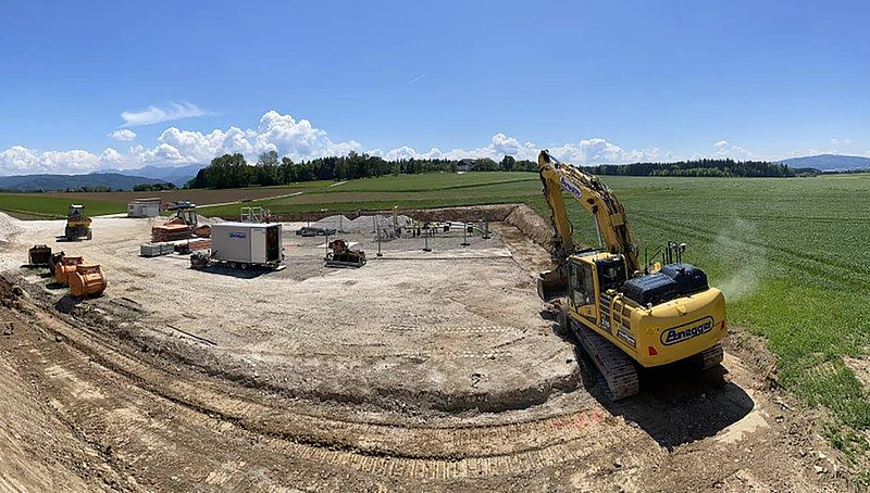 Construcion of the test facility in Rubensdorf