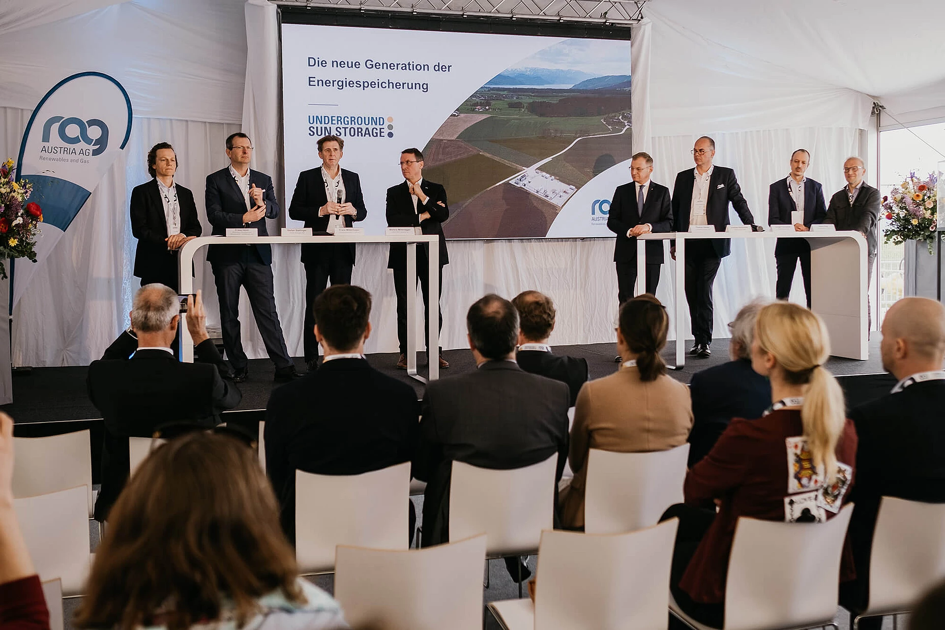 Presentation by at the opening of the storage facility Rubensdorf