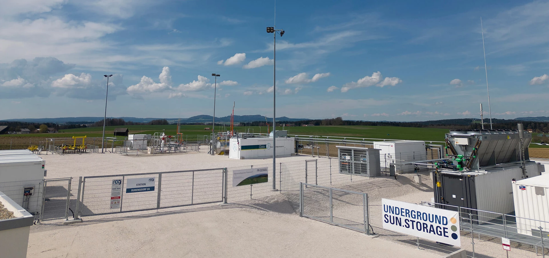 Storage facility Rubensdorf with blue sky